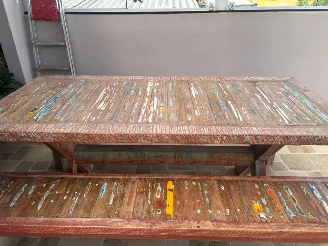 Mesa para área da churrasqueira 