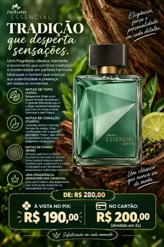 Deo Parfum Essencial Sentir Masculino