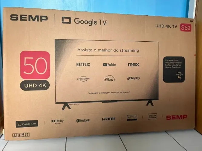 Vendo Smart TV 50" SEMP 4K UHD S62 na caixa