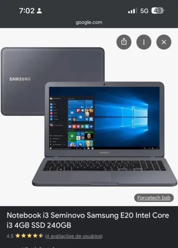 notebook sansung 