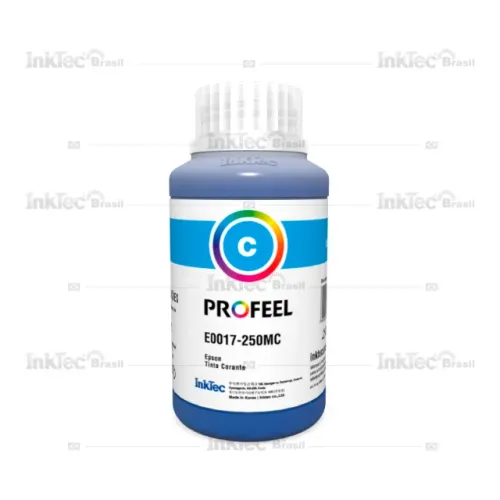 250ml Tinta Corante Cyan para Impressora Epson InkTec Profeel E0017