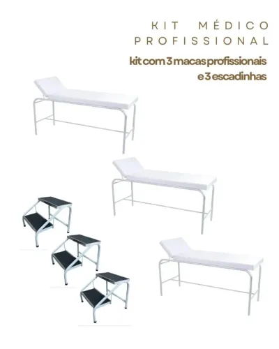 Kit 3 Macas Profissionais e 3 Escadinhas