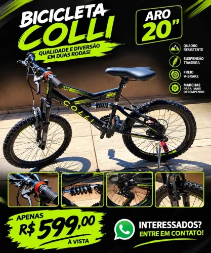 Bicicleta colli aro 20 foi usada 2 vezes muito nova 