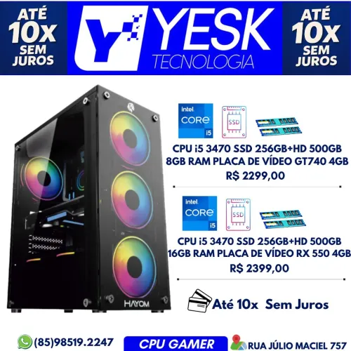 Promoção Imperdível CPU i5 Gamer Placa de vídeo NVIDIA GT 740 4GB