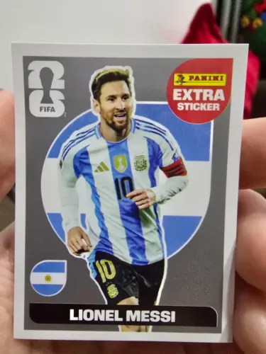 Figurinha Messi Prata Extra Sticker