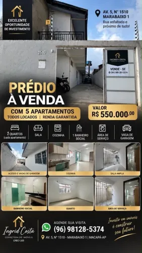Vende-se conjunto de apartamentos, ótimo para aluguel
