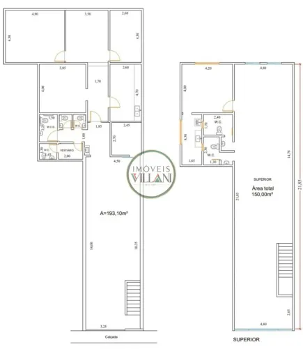 Loja e sobreloja para alugar, 343 m² - Centro de São José dos Campos/SP