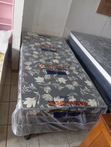 Cama box solteiro espuma nova