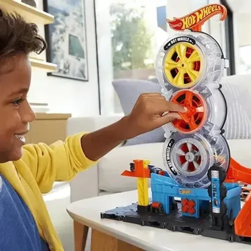 Hot Wheels City Super Loja De Pneus - Mattel Cor Colorido