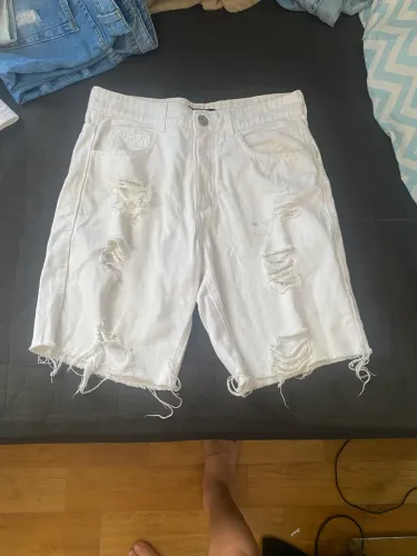 Short Jeans Rasgado Branco - Original