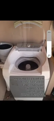 Vendo Máquina de lavar 9kg Brastemp / 780,00 chamar *