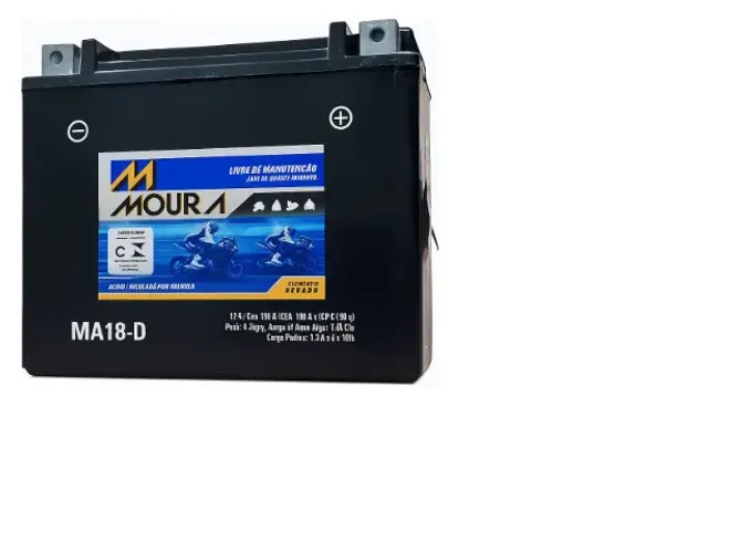 Bateria Moura MA18-D de 12V 18Ah para Moto e Jet Ski