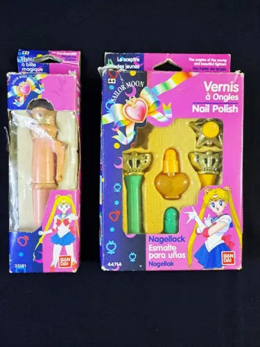 Canetas de Disfarce Júpiter e Vênus - Sailor Moon Bandai. Anime TV Manchete 1992