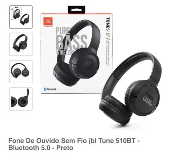 Fone De Ouvido Sem Fio jbl Tune 510BT - Bluetooth 5.0 - Preto