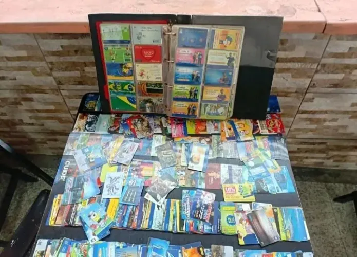 Vendas de cartão telefônico antigos