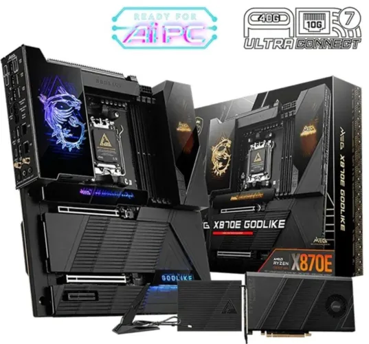 Placa Mãe MSI MEG X870E Godlike Wifi 7 AM5 DDR5 E-ATX<br>KaBuM! · Em estoque