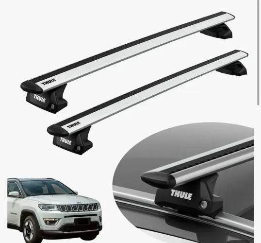 Rack de teto Thule wingbar Jeep Compass aluminum 