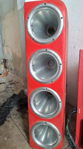 Som automotivo 4 conetas Selenium D405 + caixa + canecos PC Cornetas.