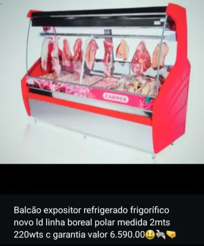 Balcão expositor refrigerado 