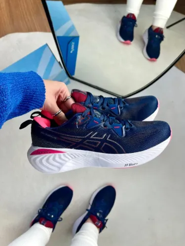 Tênis ASICS Pure Gel Premium Feminino Marinho/Pink