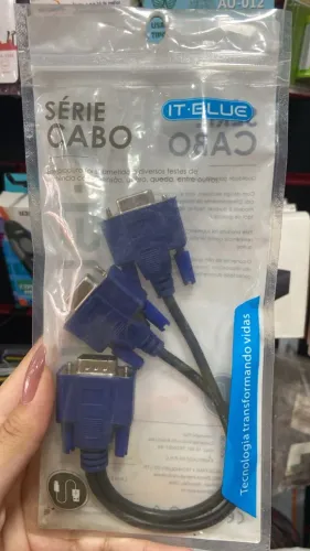 CABO ENTRADA VGA E SAÍDA DUPLA VGA/VGA
