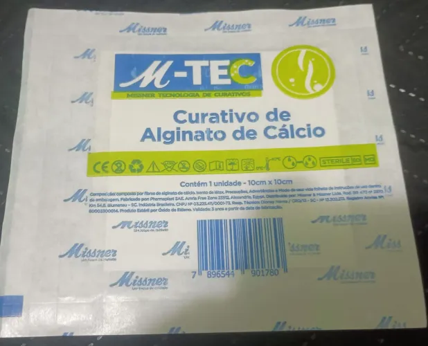 Curativo Alginato de Cálcio 10x10 M-Tec