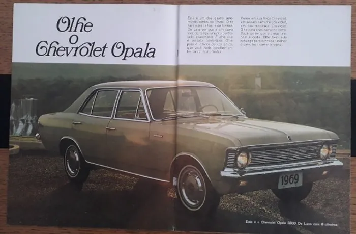 Livreto Promocional original Chevrolet Opala 1970