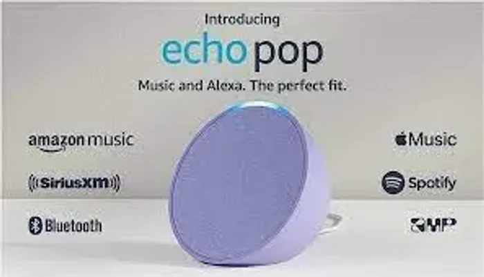 Alexa Echo Pop - Smart speaker compacto com som envolvente e Alexa