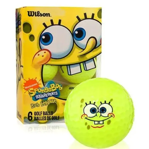 Caixa com 6 Bolas de Golfe - Wilson Bob Esponja Calça Quadrada - Novo - R$ 315,00