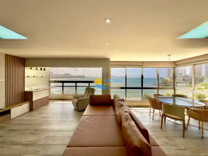 Apartamento frente mar com sacada Astúrias Guarujá