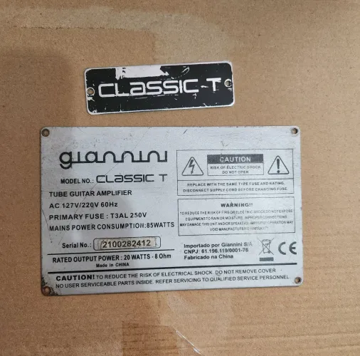 Plates do Gianini Classic T