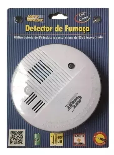 Detector De Fumaça Com Alarme 9 Volts Dni 6915