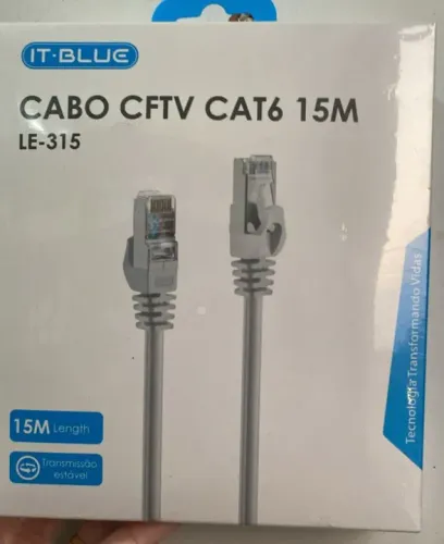 Cabo De Rede Cftv Cat6 15m Le-315 - It-blue Patch Cord - Loja Coimbra Computadores Entrega