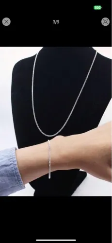 Corrente e pulseira prata