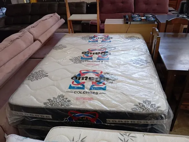 CAMA E COLCHÃO MOLAS ENSACADAS NOVA, SUPER CONFORTÁVEL