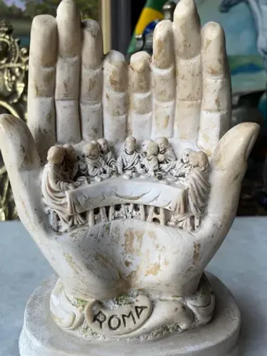 Peça em gesso - Santa Ceia.