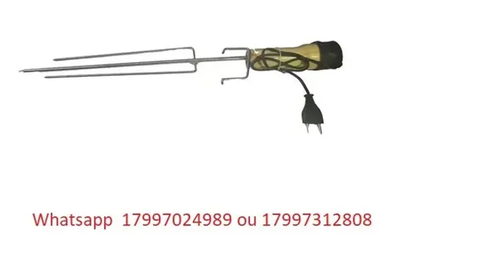 Espeto Churrasco Giratório 3 Pontas Eletrico Novo - Bivolt Com Regulagem