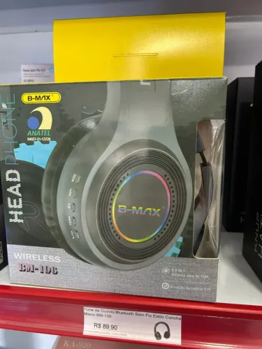 Fone Bluetooth Concha Ótimo para academia e atividade fixa