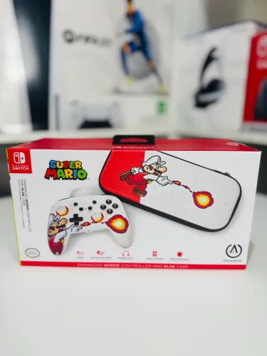 Controle + estojo super Mario Nintendo Switch lacrado 