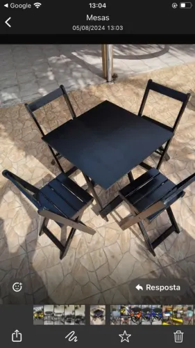 Mesas e cadeiras dobráveis Dimesa . Tudo a pronta entrega.