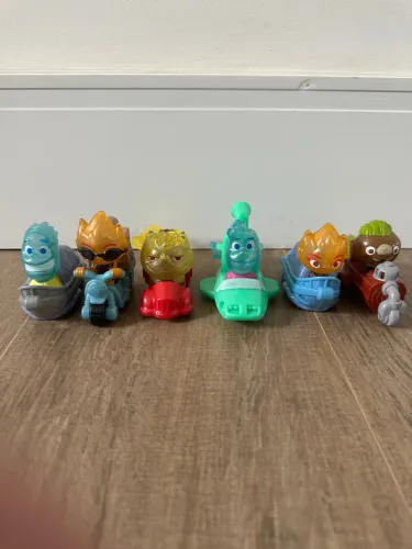 brinquedos bonecos mcdonalds elementos disney - 6 unidades