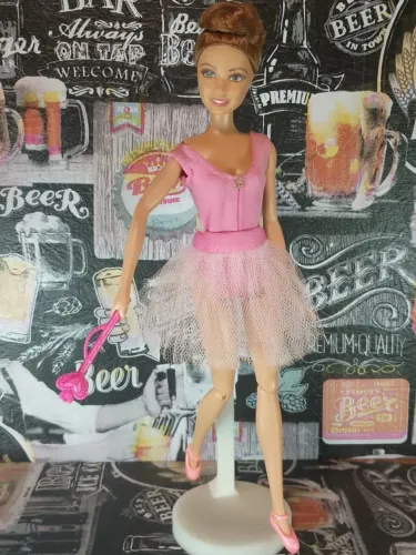 Barbie Bailarina Mattel Ano 2003 Novinha com Mecanismo e Joelhos Dobraveis