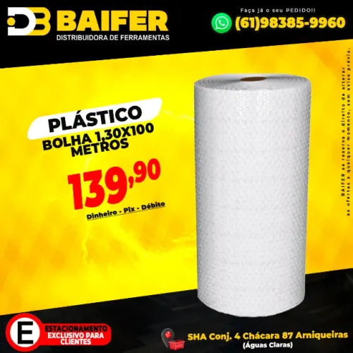 Plástico Bolha 1,30x100 Metros 