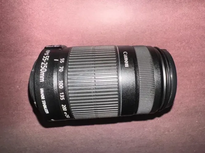 lente canon 55-250mm IS II -sem marcas d euso seminova