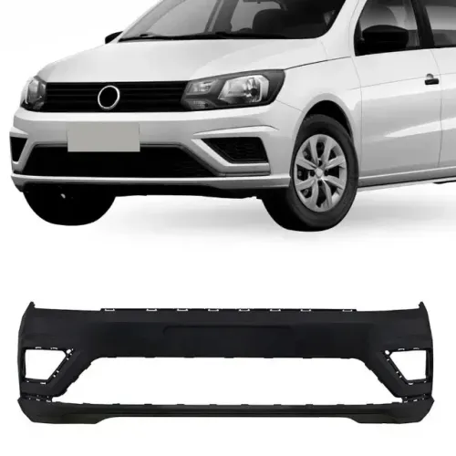 Parachoque Volkswagen Gol G8 2019 à 2023 - Furo Farol Auxiliar - Preto Liso - Lumax