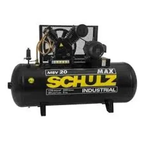 Compressor de Ar Max MSV 20 Pés 250 Litros 5CV Trifásico Schulz 