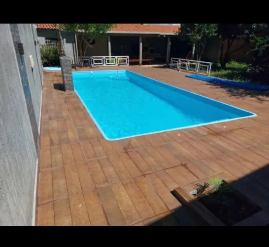 Piscina instalada 8 metros / modelo retangular 