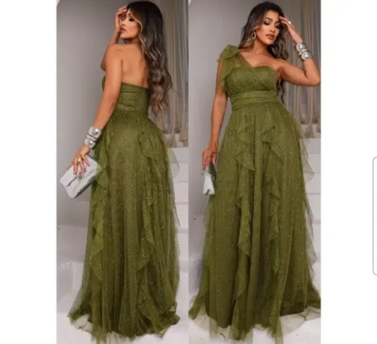 Vestido Brilhoso para casamento festas