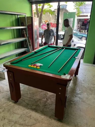 Sinuca Comercial Verniz Imbuia Verde