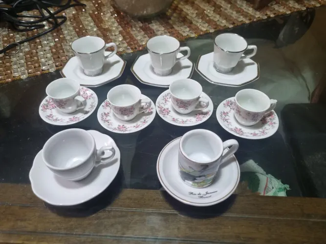Xícaras de café de porcelana Schmidt 